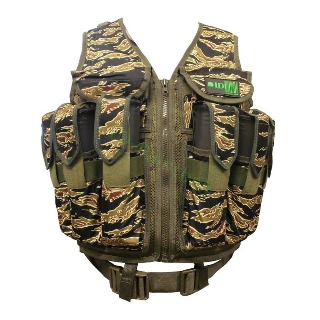 Paintball Tactical Weste 9 Pods HP Magfed Tiger Stripe