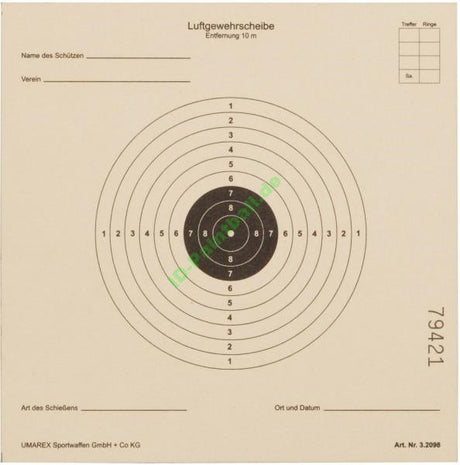 250 Zielscheiben 17 x 17 cm ISSF für Luftgewehr Softair etc