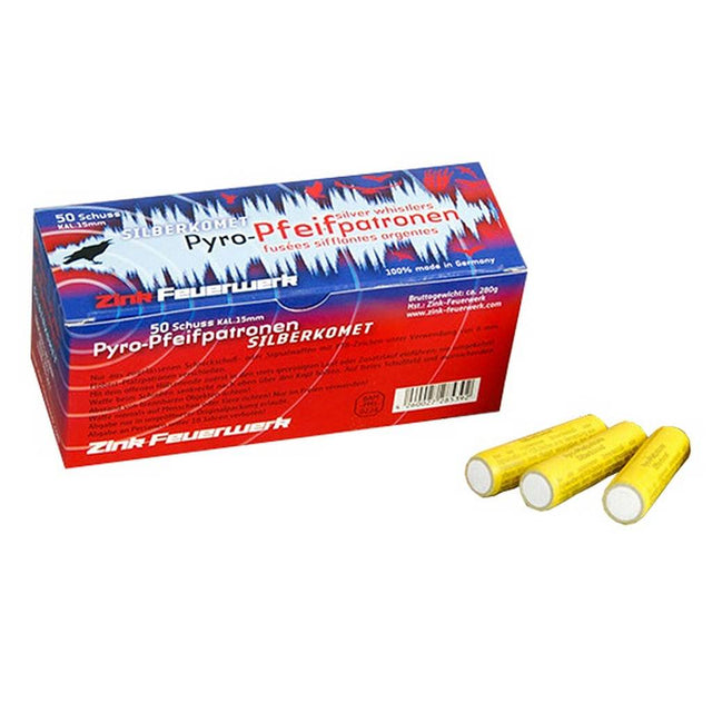 Zink Feuerwerk 539 Pfeifpatronen Silberkomet
