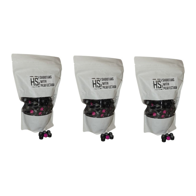 600 HS Projectiles Paintballs Schwarz/Pink (600er Karton) HSP
