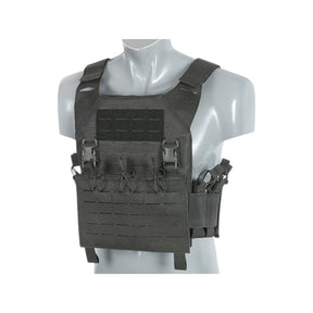 8Fields Chest Rig Laser-Cut “Buckle Up" Recon Plate mit Magazintasche schwarz Plate Carrier