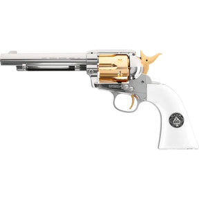 Colt SAA - Smoke Wagon cal. 4,5 mm Polished Chrome-Finish/Gold