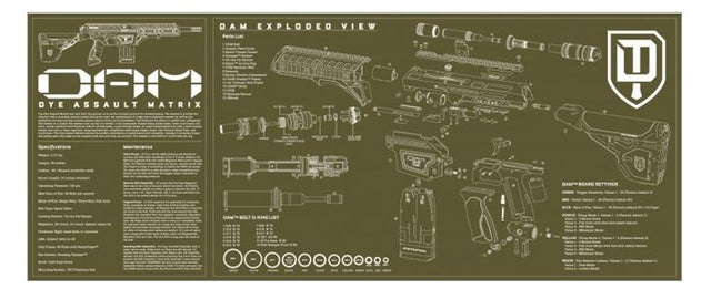 Dye DAM Tech Matte 80cm x 35cm