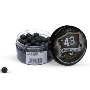 Rubberballs Cal. 43 Stahl / Gummigemisch 100 Stück
