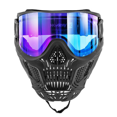 Paintball Maske HK Army HSTL Skull Punisher, schwarz / blau
