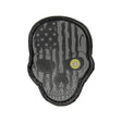 Rubberpatch 3D Skull USA Schwarz Grau