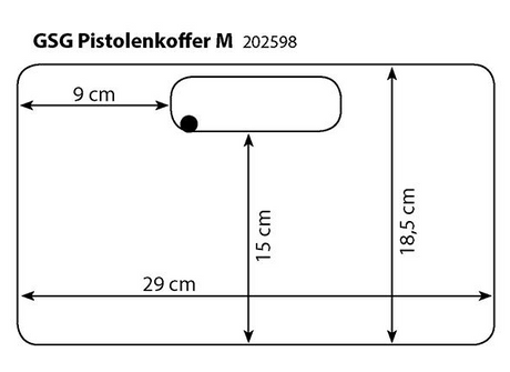 Pistolenkoffer M 31 x 20 x 7 cm Waffenkoffer