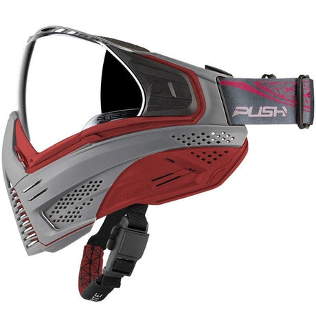 Push Unite Paintball Thermal Maske Grau Rot