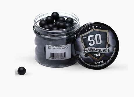 Rubberballs Cal. 50 S-Typ Stahl-Gummi 100 Stück