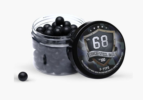 Rubberballs Cal. 68 S-Typ Stahl-Gummi 100 Stück