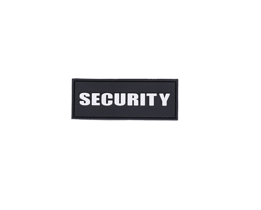 Security Klettabzeichen Schwarz Weiss Patch