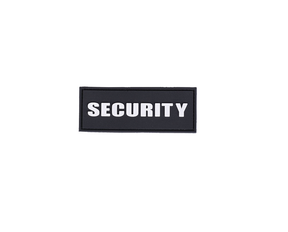 Security Klettabzeichen Schwarz Weiss Patch