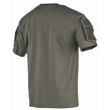 US T-Shirt, halbarm, oliv, mit Ärmeltaschen