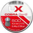 UX Cobra Diabolos Gen2 cal. 4,5 mm (.177) Diabolo 500 Stück Dose