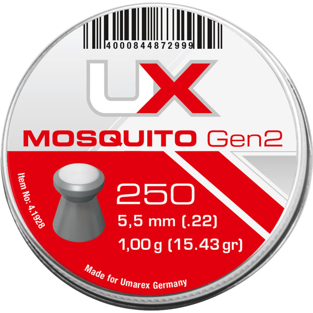 Umarex Mosquito Gen2 Flachkopf Diabolos 250 Stück 5,5mm Cal.22
