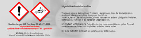 Walther Pfeffer-Gas Patronen 9mm P.A.PV. Pepper