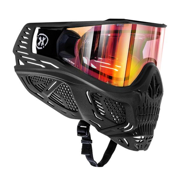 Paintball Maske HK Army HSTL Skull Punisher Schwarz Rot