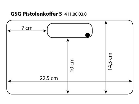 Pistolenkoffer S Klein 23x15x6 cm
