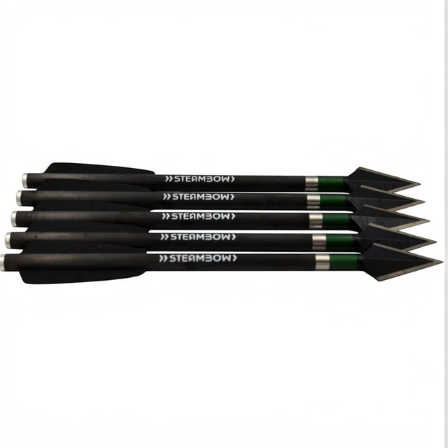 id-paintball Steambow Carbon-Kriegspfeile mit gehärteter Stahlspitze und Aluminium-Hybridschaft für AR-6 Stinger