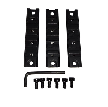 Rail Schienen 3er Set für NSR, Keymod und M-LOK Aufnahmen Schwarz 98mm