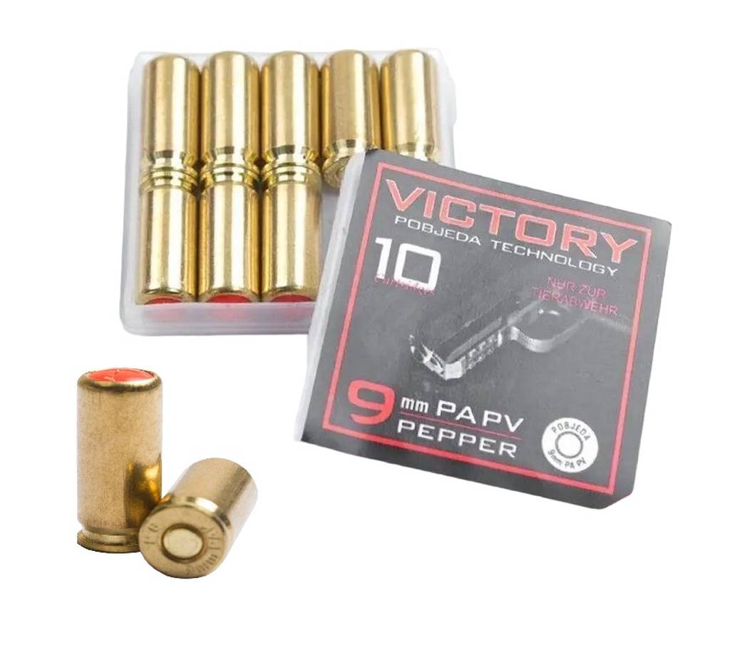 Victory Pepper-Pfefferpatronen im Kaliber 9mm P.A. PV