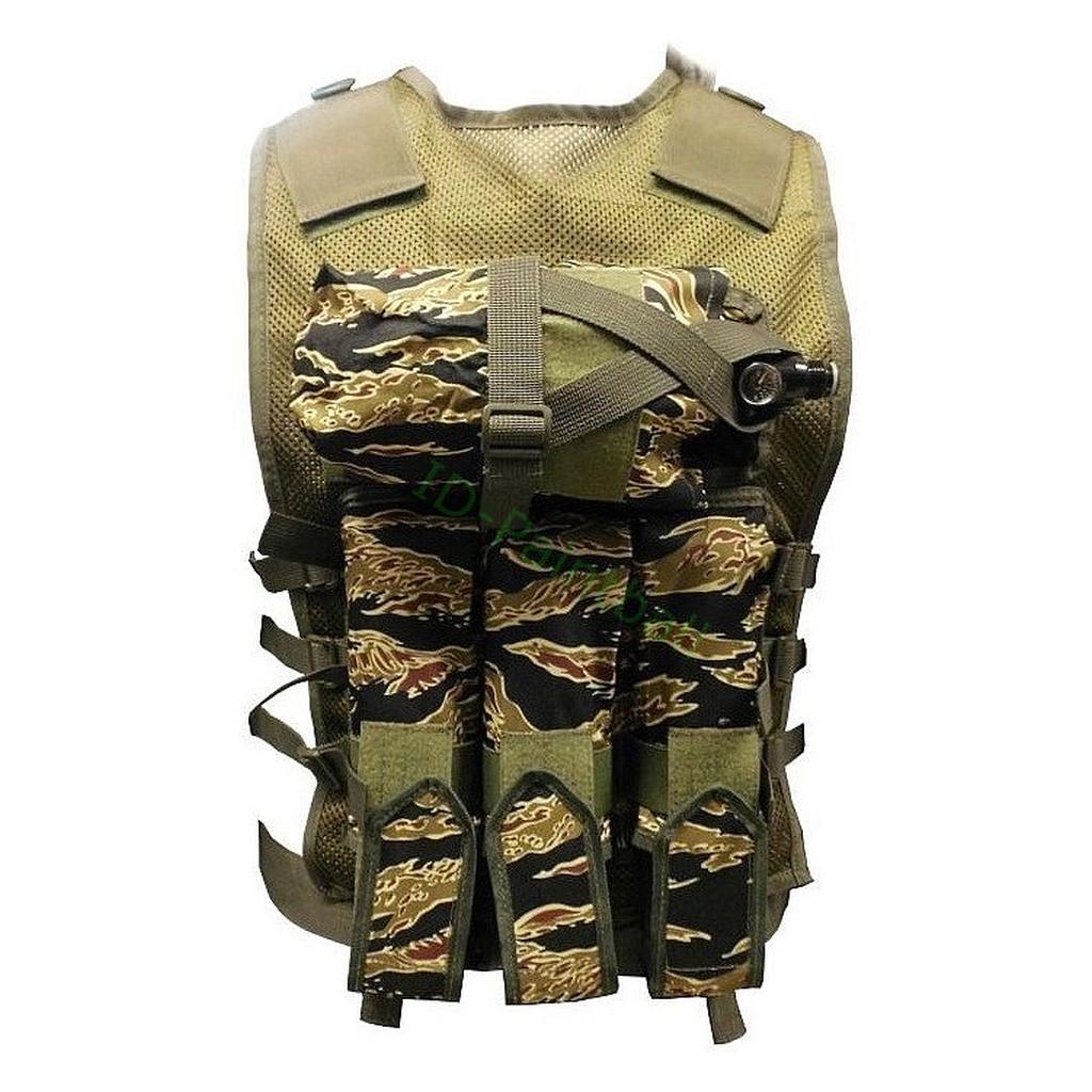 Paintball Tactical Weste 9 Pods HP Magfed Tiger Stripe