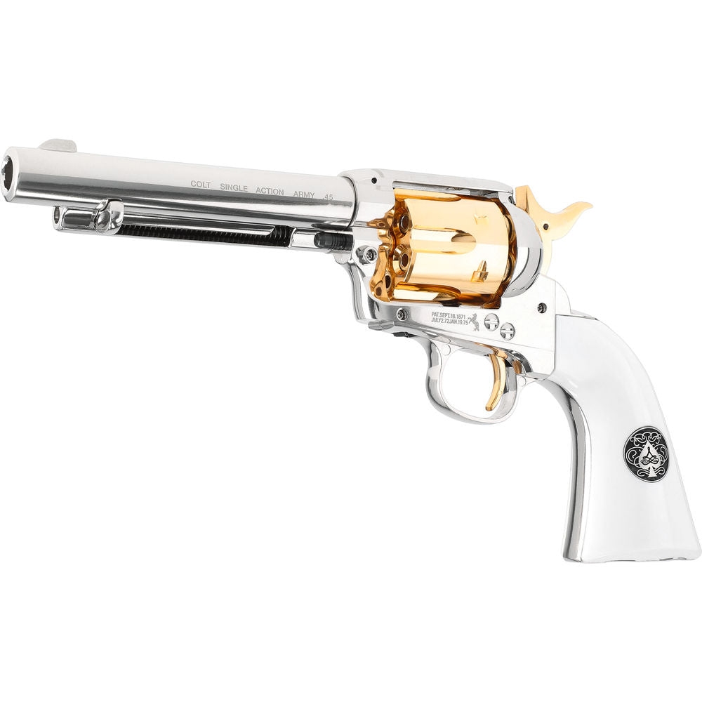 Colt SAA - Smoke Wagon cal. 4,5 mm Polished Chrome-Finish/Gold