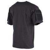 US T-Shirt, halbarm, schwarz, mit Ärmeltaschen