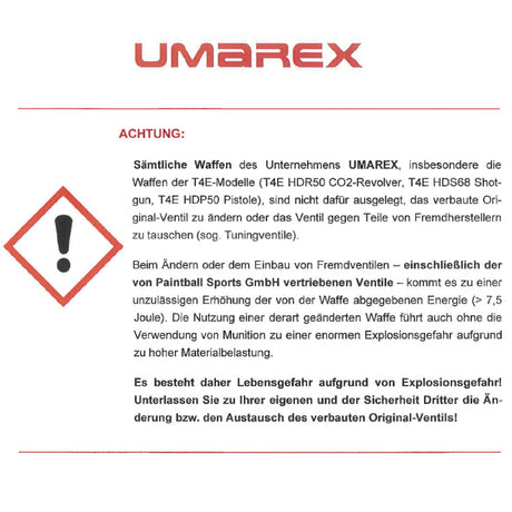 X-Valve TR68 2.0 Tuning Export Ventil Kit 30 Joule Umarex