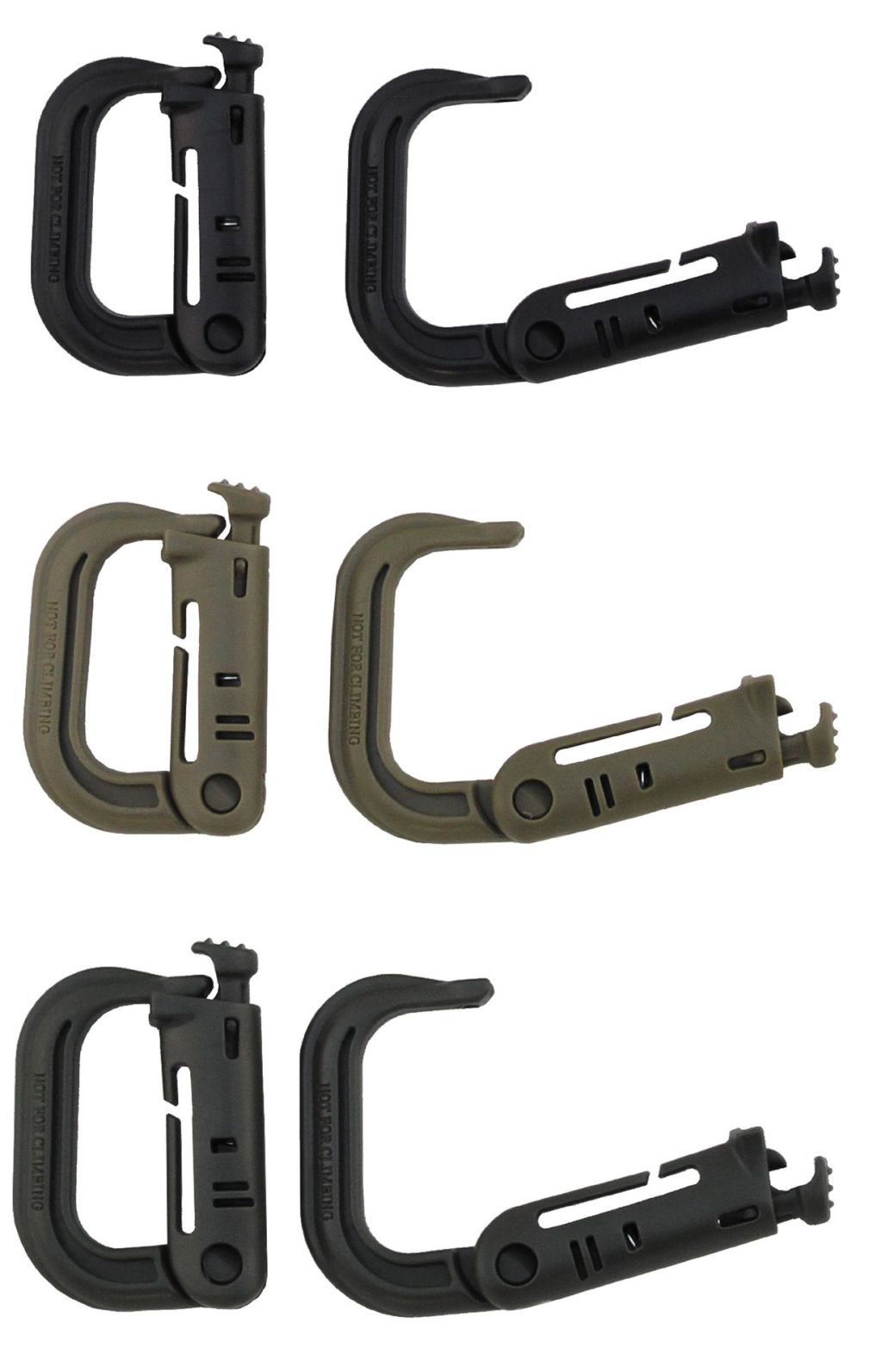 Molle Karabinerhaken Kunststoff 2er Pack