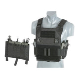 8Fields Chest Rig Laser-Cut “Buckle Up" Recon Plate mit Magazintasche schwarz Plate Carrier