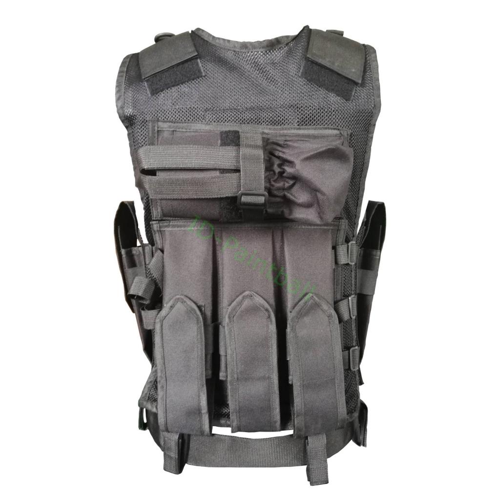 Paintball Tactical Weste 9 Pods HP Magfed Schwarz