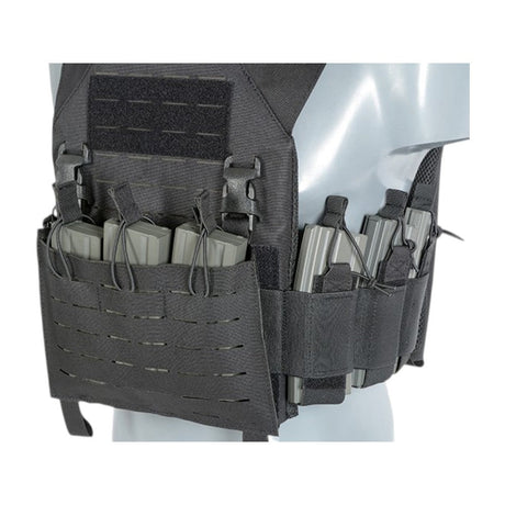 8Fields Chest Rig Laser-Cut “Buckle Up" Recon Plate mit Magazintasche schwarz Plate Carrier
