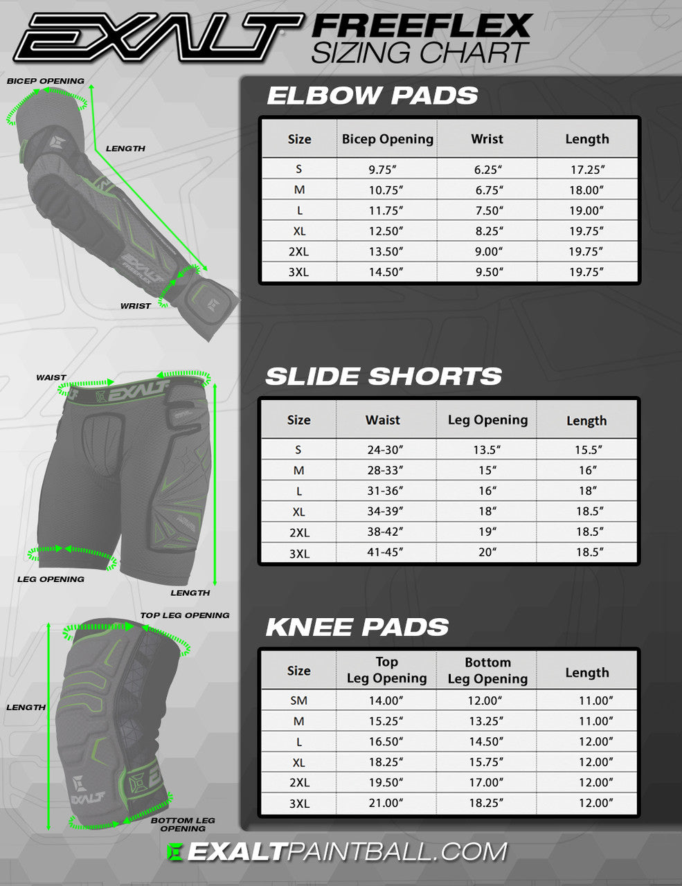 Exalt FreeFlex Paintball Slide Short