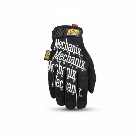 id-paintball Mechanix The Original Taktischer Einsatzhandschuh in Schwarz mit weißem Logo-Print und atmungsaktivem Gewebe
