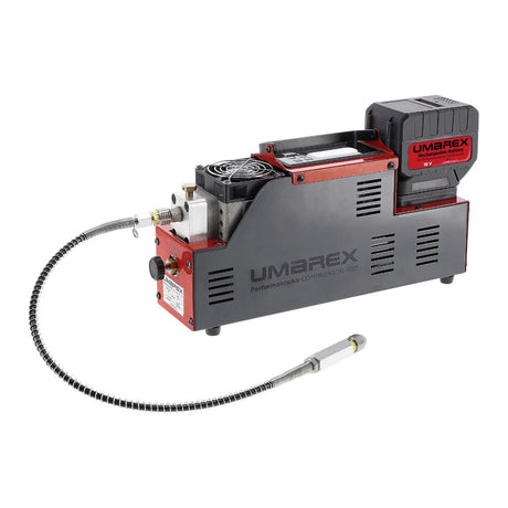 Umarex PAC 400 PCP Kompressor mit Akkubetrieb, Display und Foster Anschluss für Pressluftsysteme