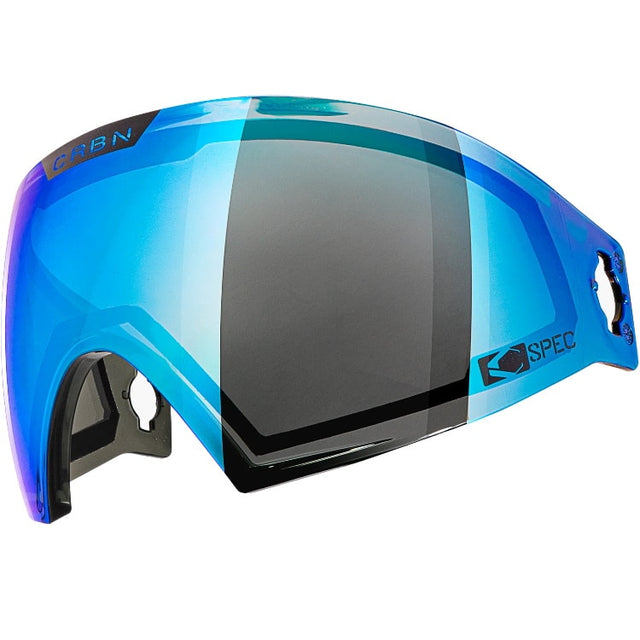 Carbon C-Spec Blue Thermal Maskenglas Highlight Cyan Clear für Carbon ZERO Paintball Masken mit Thermal-Doppelscheibe.