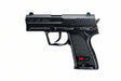 Heckler & Koch USP Compact 0,5J Airsoft Pistole mit Metalllauf und 12 Schuss Magazin im kompakten Design.