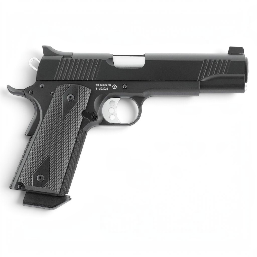 id-paintball Elite Force 1911 Tac Two GBB Airsoft-Pistole aus schwarzem Metall mit einstellbarem Abzug