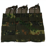 id-paintball 3-fach Molle Magazintasche in Flecktarn mit elastischem Kordelzug für Paintball-Magazine