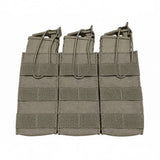id-paintball 3-fach Molle Magazintasche in Coyote Brown für Paintball-Magazine mit elastischem Kordelzug