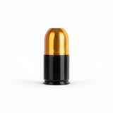 id-paintball 40mm Short Granate in Gold und Schwarz für gasbetriebene Granatwerfer mit 65 Schuss Kapazität
