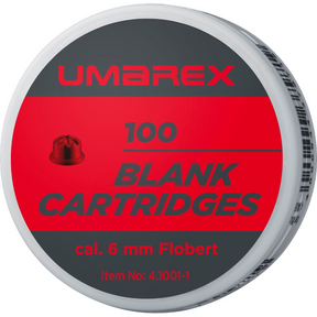 id-paintball 100 Stück Umarex 6mm Flobert Platzpatronen in runder Metalldose für laute akustische Effekte