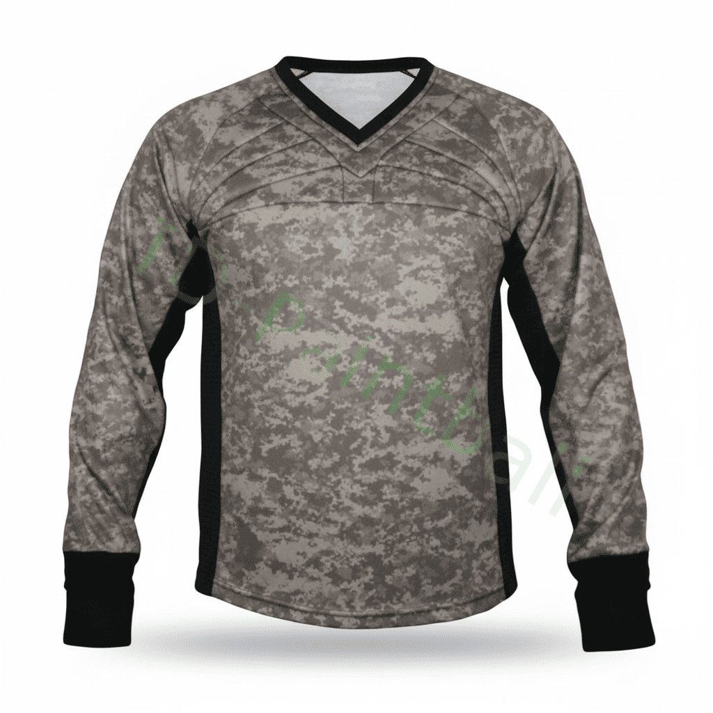 id-paintball ACU Digital Tarn Paintball Jersey mit Polsterung an Brust und Schultern sowie integrierten Handschlaufen