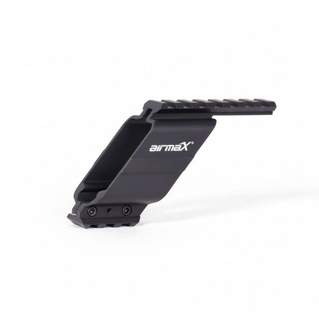 id-paintball airmaX Universal Pistolenmontage aus schwarzem Metall mit integrierter Montageschiene für Zieloptiken