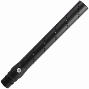 id-paintball Smart Parts 14 Zoll All American Tip Laufvorderteil aus schwarzem Aluminium mit spiralförmigen Bohrungen