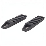 Zwei schwarze Ares Octaarms Keymod Rails aus Metall mit 75 mm Länge für taktisches Zubehör von id-paintball