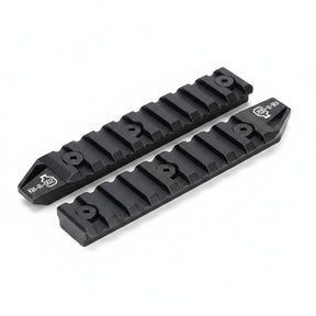 id-paintball Ares Octaarms Keymod 4,5 Zoll Weaverschienen-Set aus schwarzem Metall im 2er-Pack