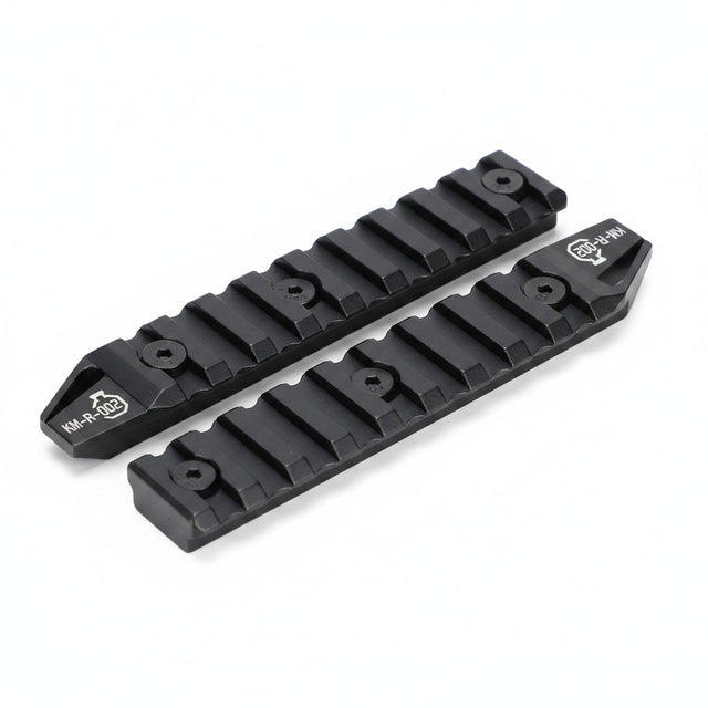 id-paintball Ares Octaarms Keymod 4,5 Zoll Weaverschienen-Set aus schwarzem Metall im 2er-Pack