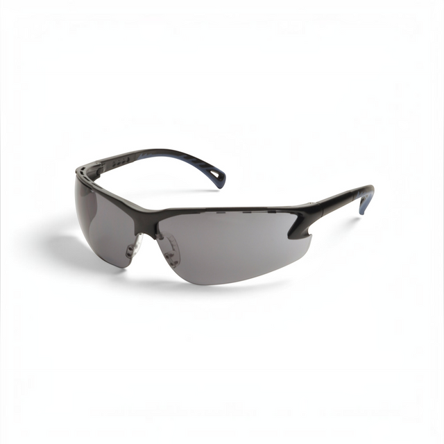 id-paintball ASG Schutzbrille mit getönten Smoke-Gläsern aus Polycarbonat und schwarzem, belüftetem Rahmen